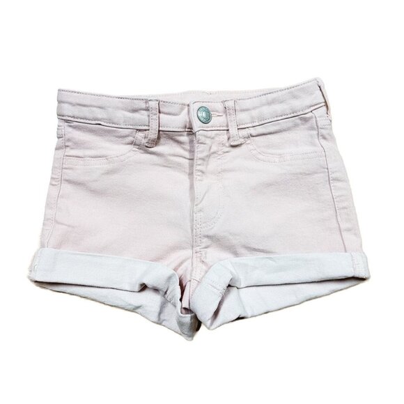 H&M Girls Light Pink Denim Shorts Size 6 - Picture 1 of 7